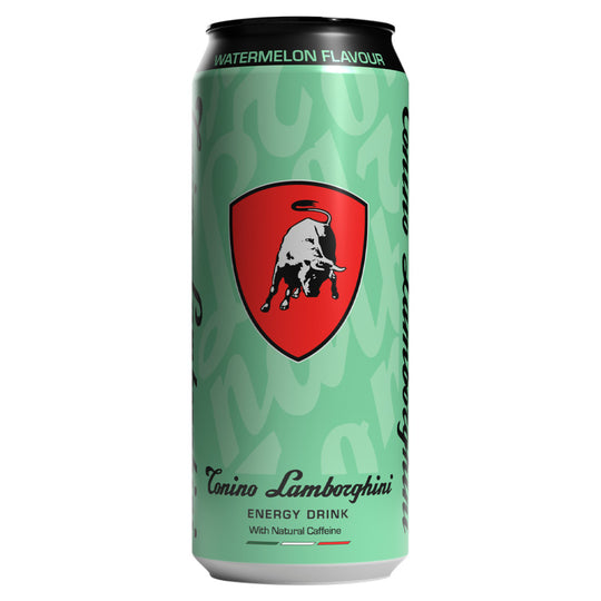Lamborghini Watermelon Energy Drink 500ml Cans - Case of 12