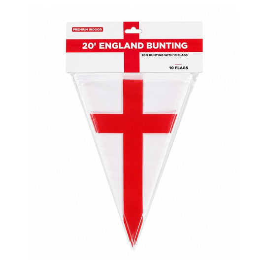 England Flag Bunting Triangular 10