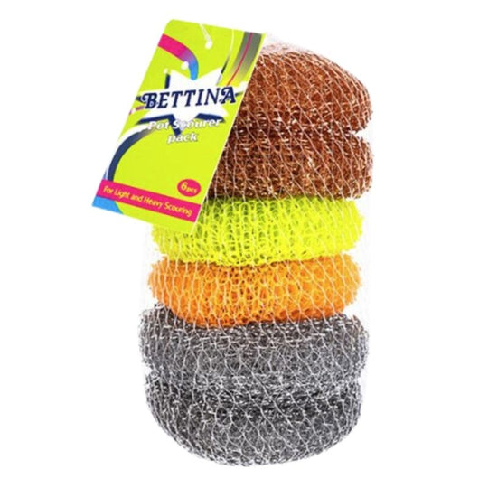 Bettina Assorted Pot Scourers 6 Pack