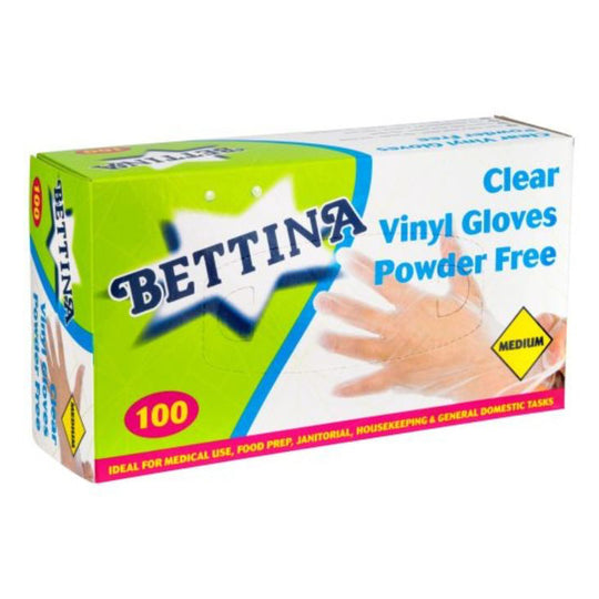 Bettina Vinyl Powder Free Gloves Medium