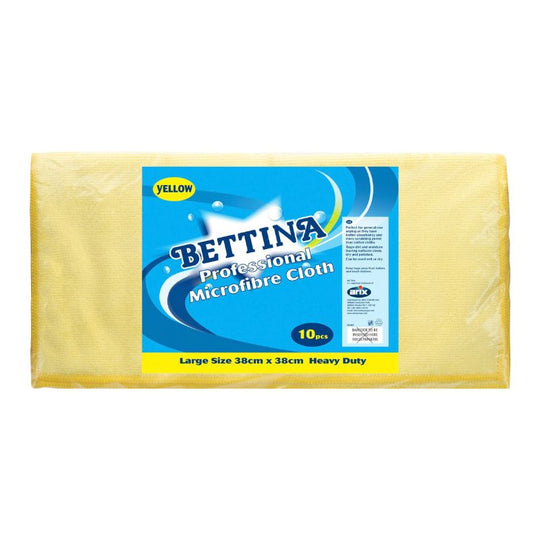 Bettina Professional Microfibre Cloths Yellow 10 Pack
