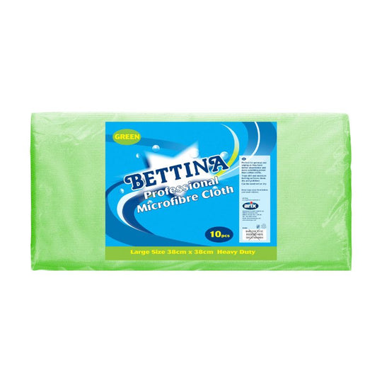 Bettina Professional Microfibre Cloths Green 10 Pack