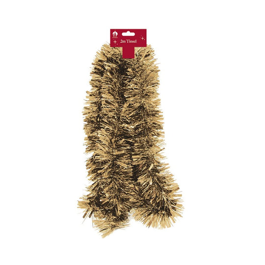 Christmas Chunky Tinsel Gold 2m