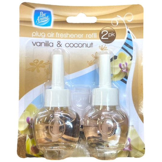 Pan Aroma Plug In Refill Vanilla & Coconut 2 Pack