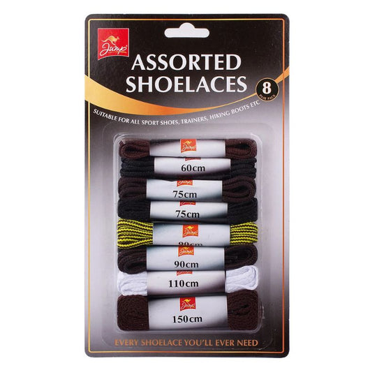 Jump Shoelaces Assorted 8pk