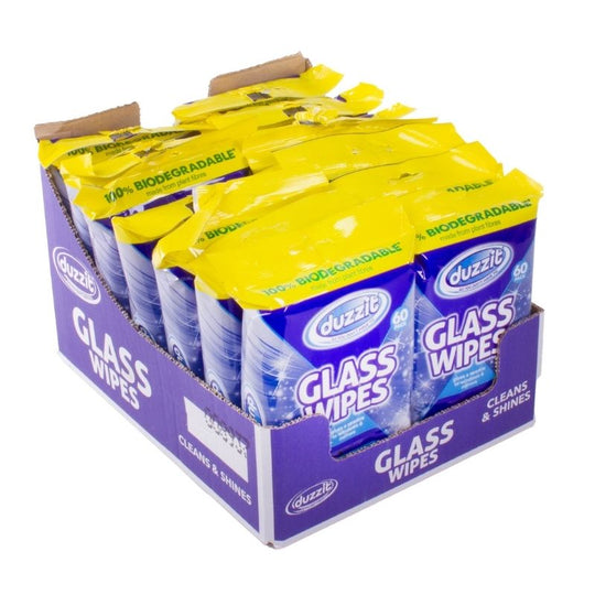 Duzzit Biodegradable Glass Wipes 60 Pack