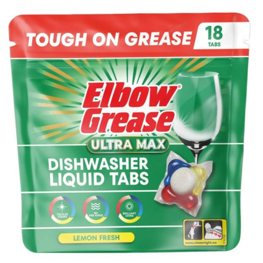 Elbow Grease Ultra Max Dishwasher Liquid Tabs 18's