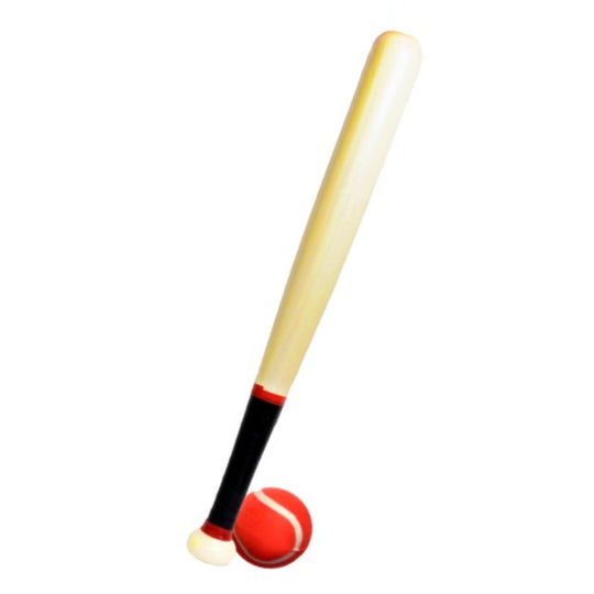 Wooden Rounder Bat With Ball 18"