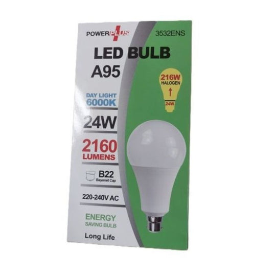 Powerplus LED Bulb A60 B22 24W(216W) Day Light