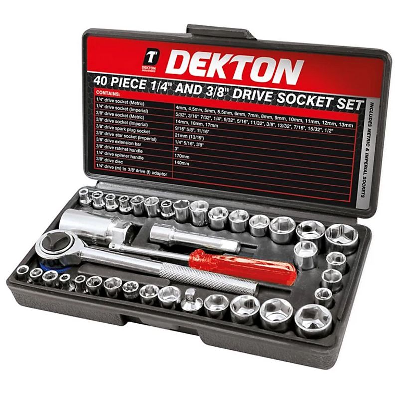 Dekton Professional Socket Driver Set 40pc Wholesale