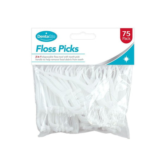 DentaGlo Dental Floss Toothpicks 75 Pack