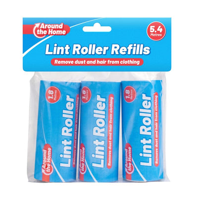Around Home Lint Roller Refills 3 Pack
