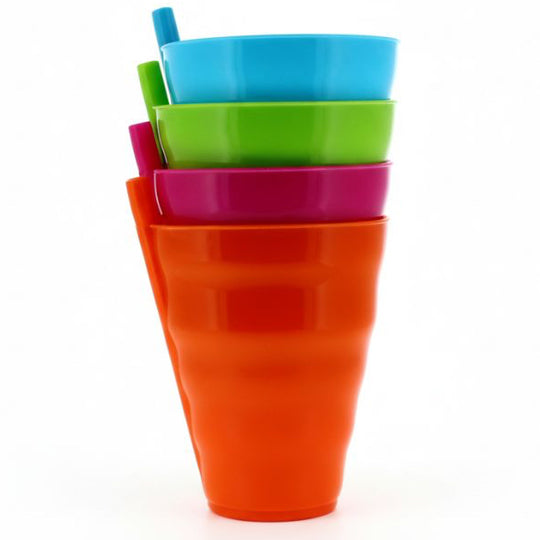 Rysons Plastic Tumblers With Straw 4 Pack
