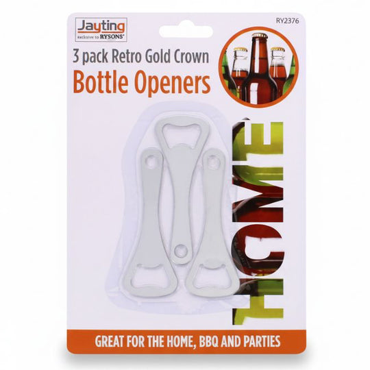 Jiating Retro Gold Crown Bottle Openers 3 pack