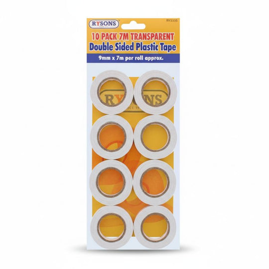 Rysons Transparent Double Sided Tape 10 Pack