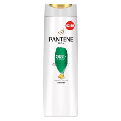 Pantene Smooth & Sleek Shampoo 325ml PMP 2.99 - Case of 6