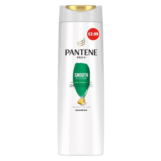 Pantene Smooth & Sleek Shampoo 325ml PMP 2.99 - Case of 6