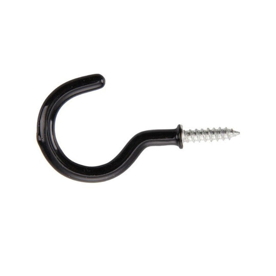 Cup Hooks Black PVC 1 1/2'' (38mm)