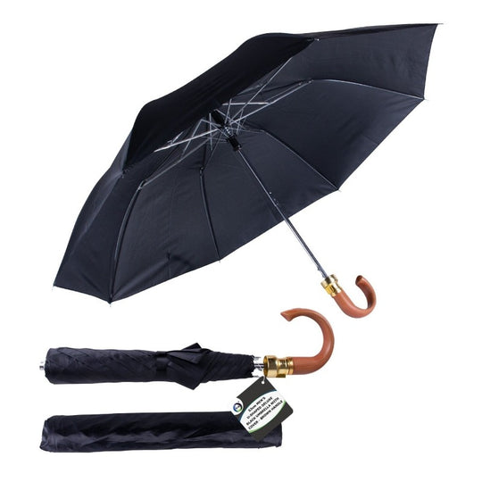 DID Men U Shaped Handle Umbrella Brown Handle