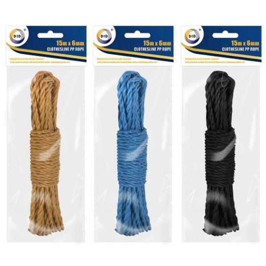 DID Clothesline PP Washing Line Rope 15m