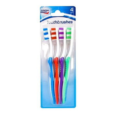 Pristine Gleam Medium Toothbrushes 4 Pack
