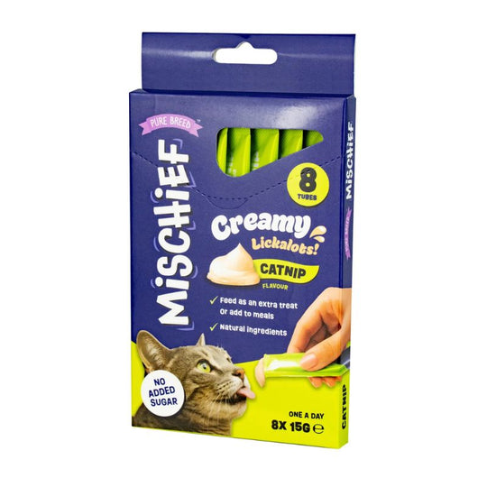Mischief Cat Creamy Lickalots Catnip 15g x 8 Pk - Case of 12