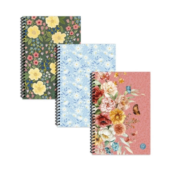 A5 Floral Spiral Notebook - Case of 12