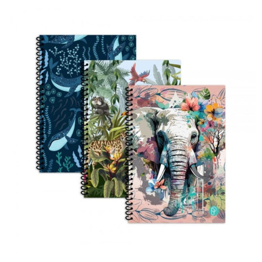 A5 Animal Design Spiral Notebook - Case of 12