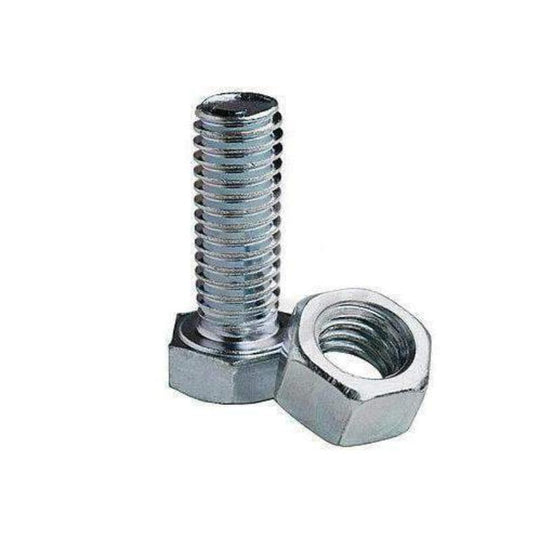 Hex Bolts & Nuts Zinc M10 X 25