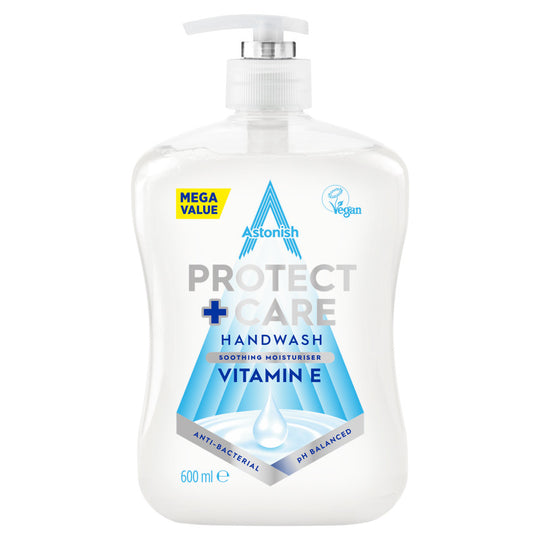 Astonish Antibacterial Handwash Protect & Care Vitamin E 600ml - Case of 12
