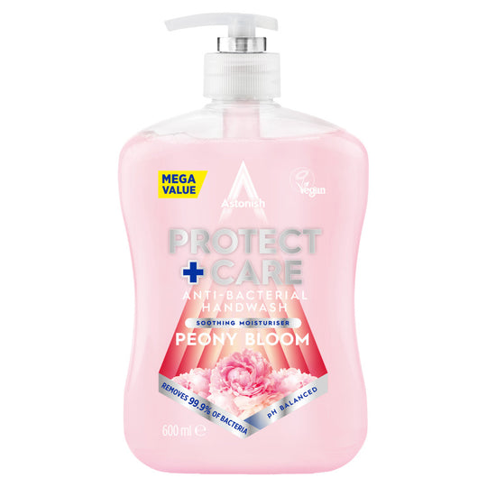 Astonish Antibacterial Handwash Peony Bloom 600ml - Case of 12