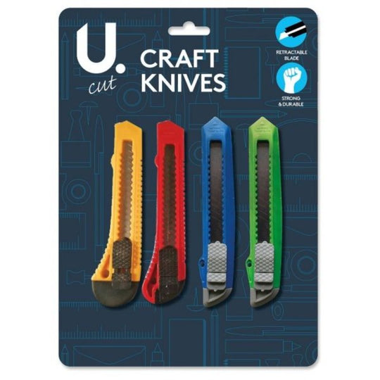Craft Knives With Snap Blades 4 Pack