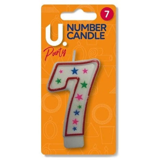 U Party Number Candle Number 7