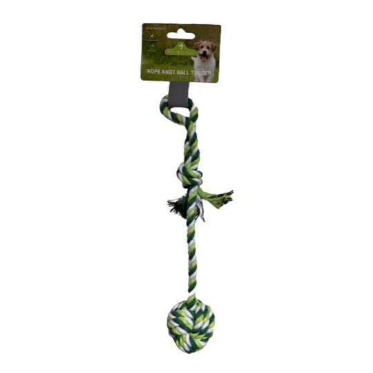 Pets That Play Rope Knot Ball Tugger Toy