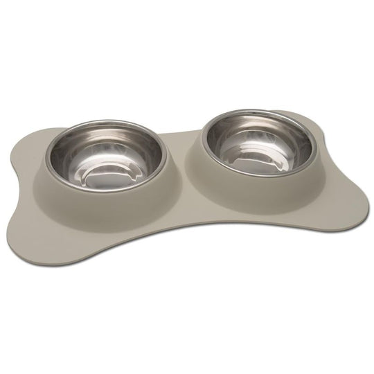Pets That Play Bone Shape Double Dinner Bowl