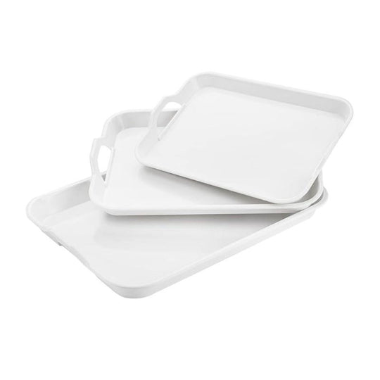 White Serving Tray With Handles