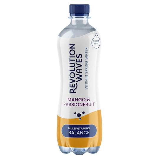 Revolution Waves Mango & Passionfruit Multivitamin Spring Water 500ml Bottles - Case of 12