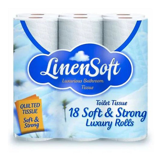 Pallet Deal : 72 x Linen Soft Quilted 2 Ply Toilet Roll 18 Pack