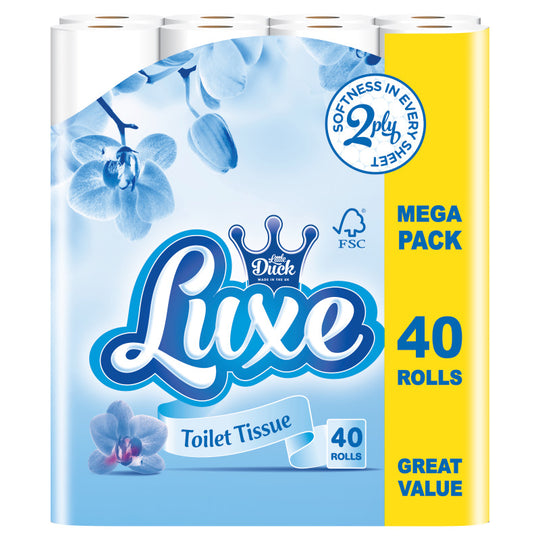 Pallet Deal : 45 x Luxe Bulk 2 Ply Toilet Roll Mega 40 Pack