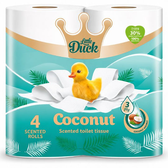 Little Duck Luxury 3 Ply Toilet Roll 4 Pack - Case of 10
