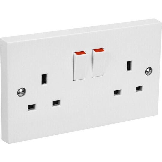 Hilton Wall Socket 13 Amp 2 Gang