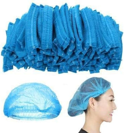 Disposable Hair Nets Blue Hair Net Non Woven Caps Hairnets For Catering - Case of 1000