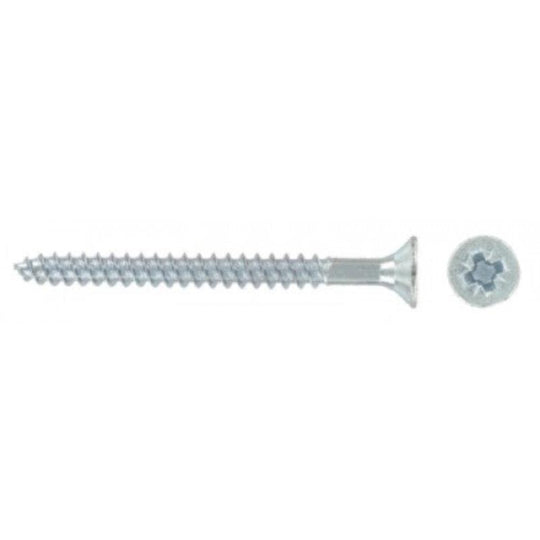 Pozi Csk Hardened Twinthread Woodscrews Zinc 12 X 1 1/2"