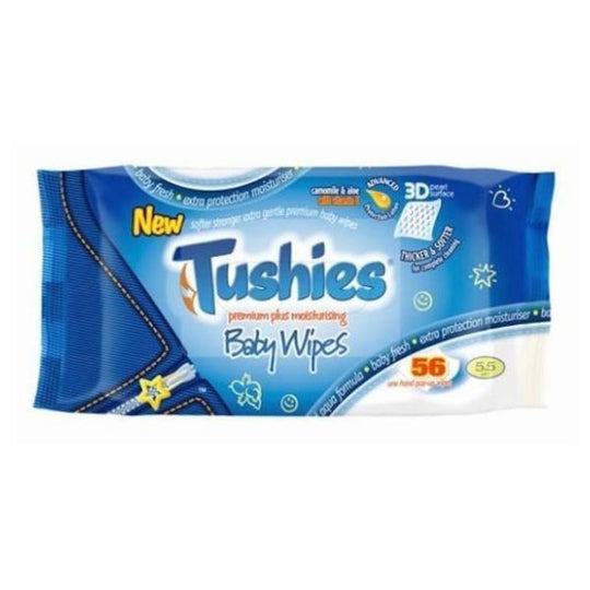 Tushies Baby Wipes Premium 56 Sheets - Case of 12