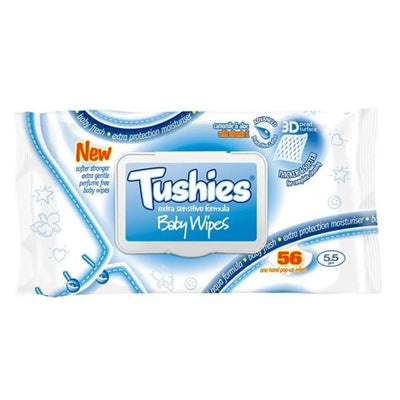 Tushies Baby Wipes Sensitive 56 Sheets - Case of 12
