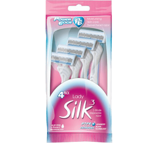 Power Edge 3 Disposable Razor For Lady 4 Pack Wholesale