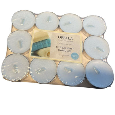 Opella Fragranced Tealights Cotton Breeze 12 Pack - Case of 10