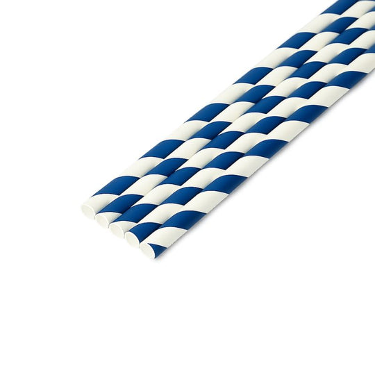 Delight Stripe Paper Straws 6mm 50 Pack