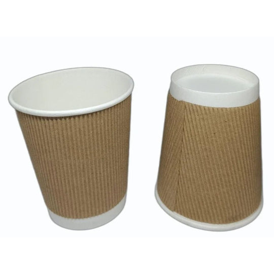 Value Ripple Coffee Cups 8oz 25 Pack