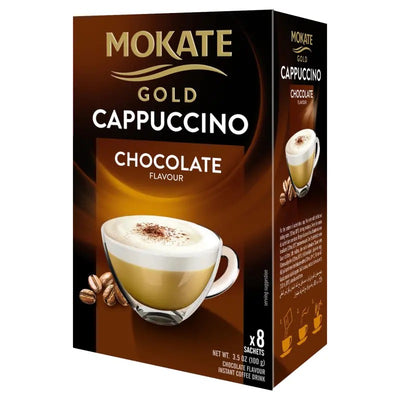 Mokate Gold Chocolate Cappuccino Instant Coffee 8 Pack - Case of 12